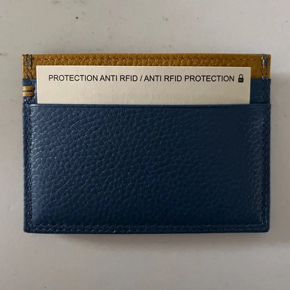 Le Tanneur Navy Card Holder